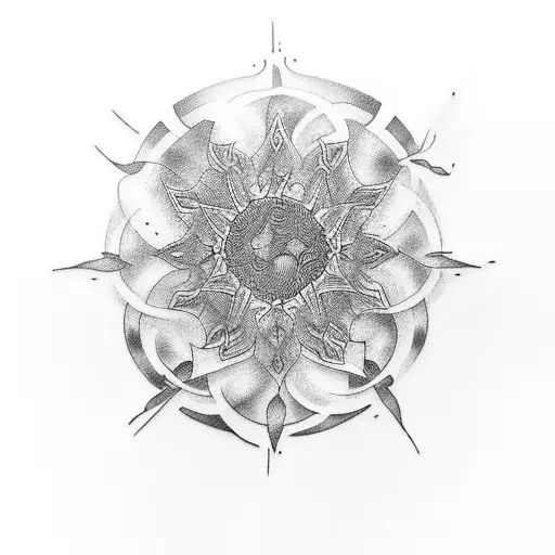 Cover Up Tatoo For Flames That Come Off Of Two Circles