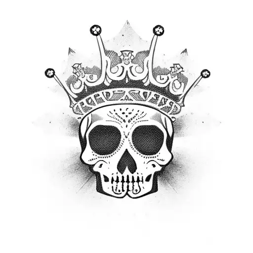Mexican Skull Wearing A Crown