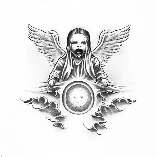 Angels Battling Over Heaven And Hell