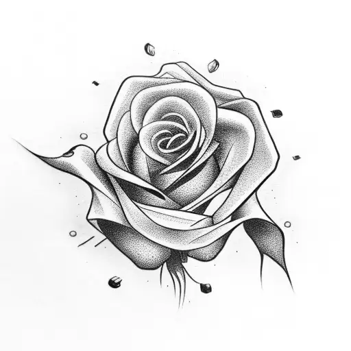 Black Rose With Clock With Roman Numerals For Forearm