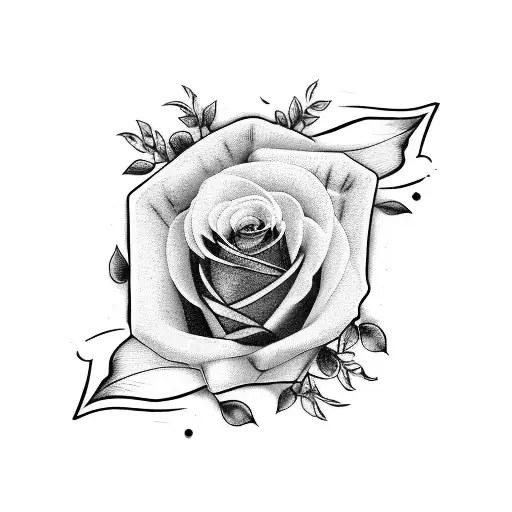 Forearm Sleeve Black Rose With Clock With Roman Numerals