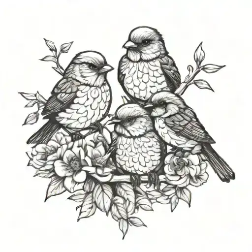 3 Little Birds Sitting