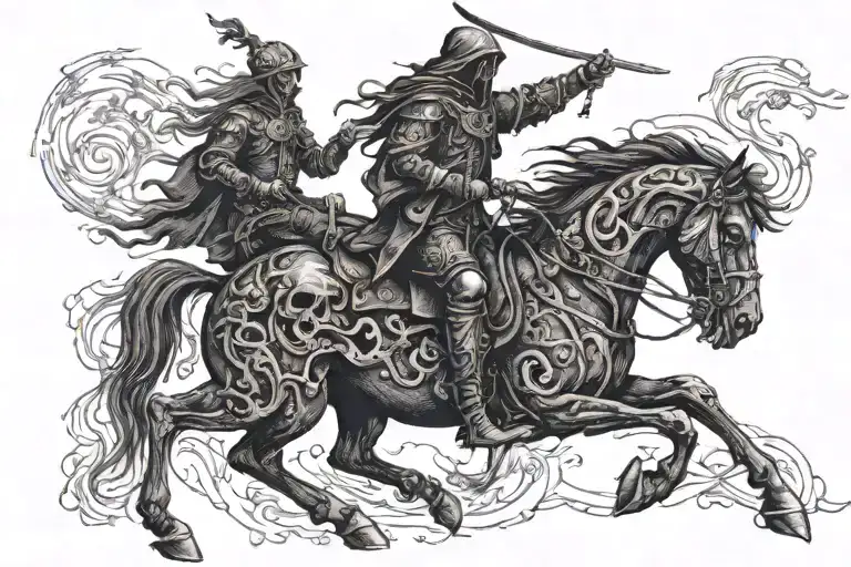 Death Riding Horse Based On Gustave Dore Arts