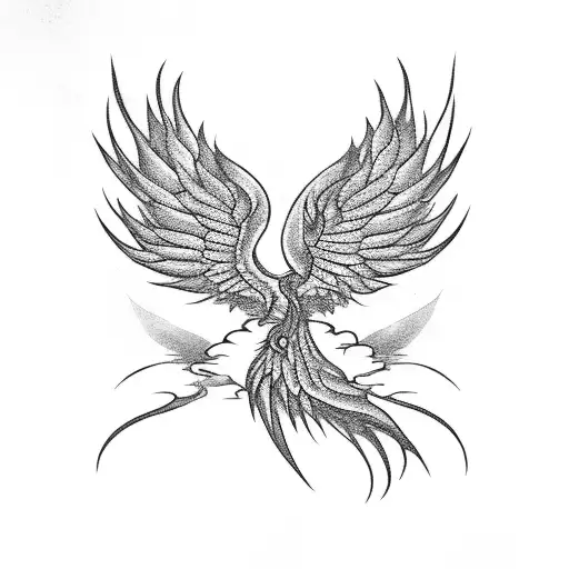 Phoenix Raising From Ashes