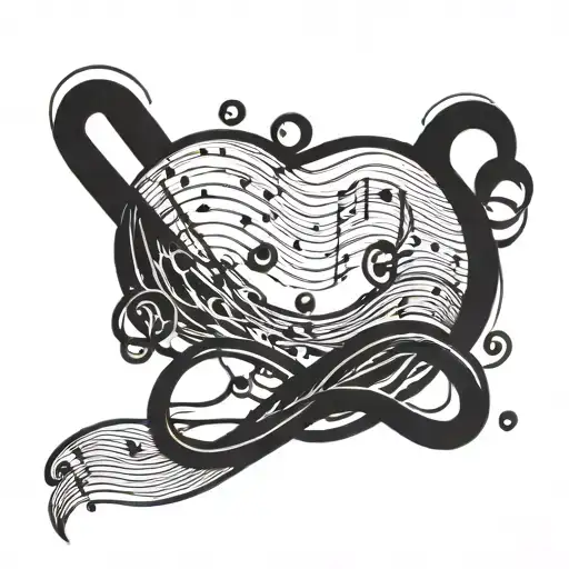 Incorporate Music Notes And Swimming Waves Into A Unique Design