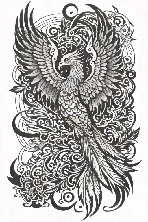 Phoenix With Outstretched Wings