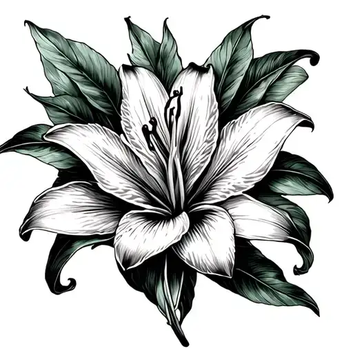 Tiger Lilly Flower With Lepord Print