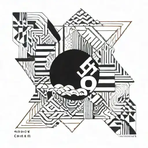 Abstract Geometric Stripes Incorporating The Date 06-11-2021 In A Unique Way