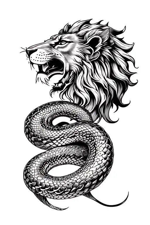 Snake And Lion