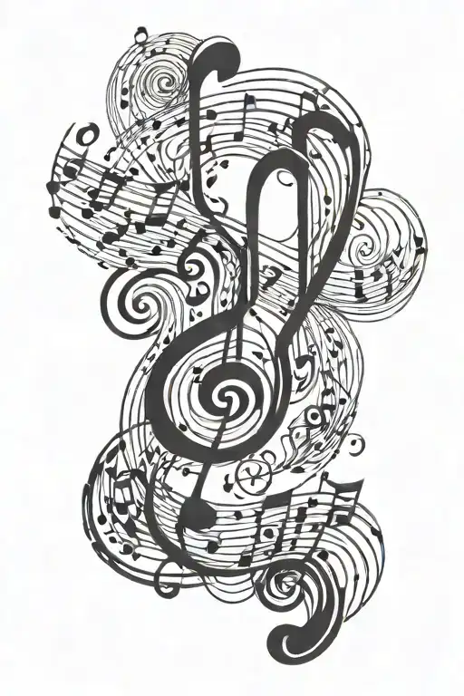 Music Notes Double Helix