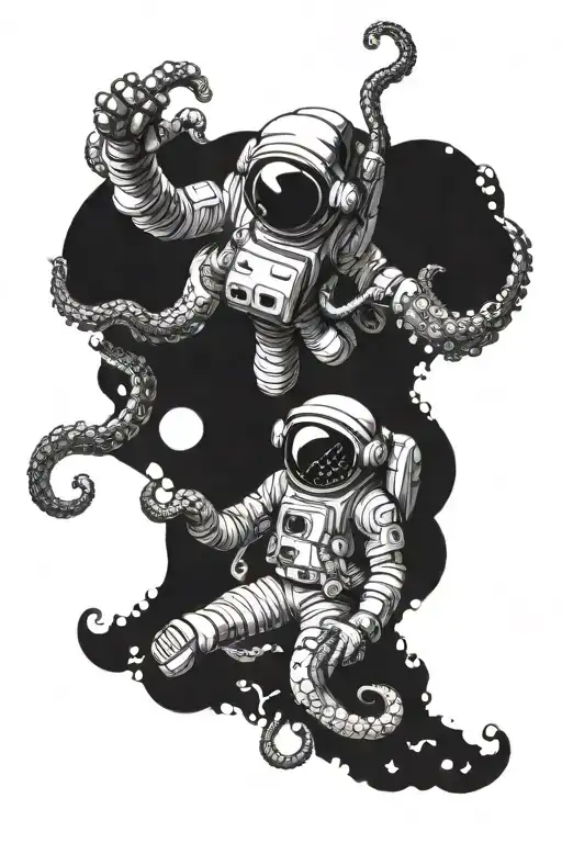 Octopus And Astronaut