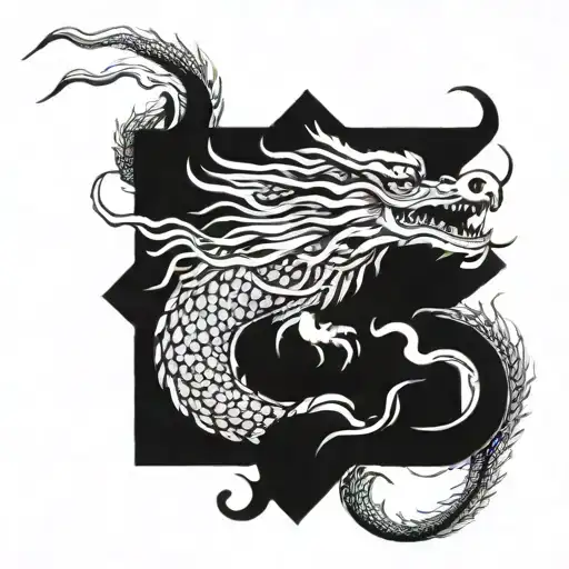 A Modern Twist On A Chinese Dragon Incorporating Elements Of Old School Design