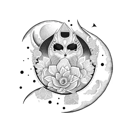 Moon Feminine Floral