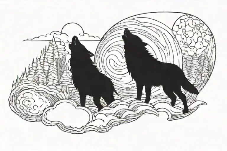 Wolf Howling At The Moon