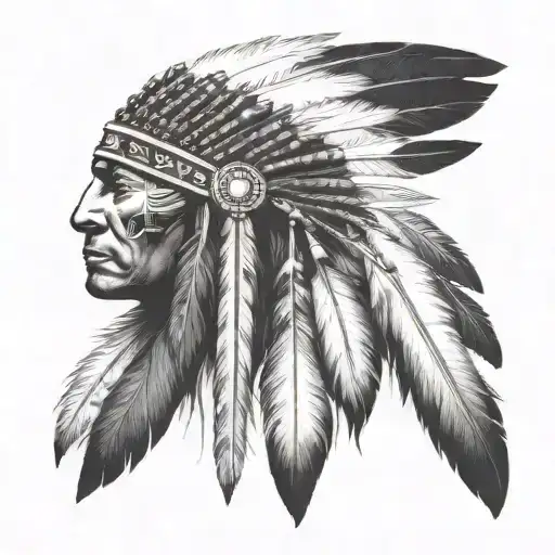 Native American Indian Feather Headdress