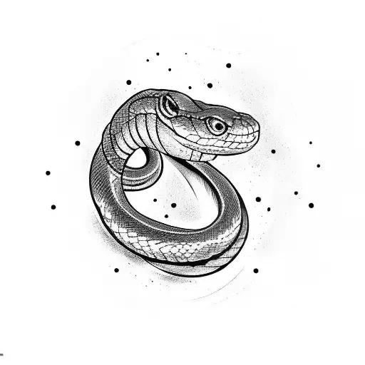 Snake With Half Of The Body Burned Around The Whole Arm