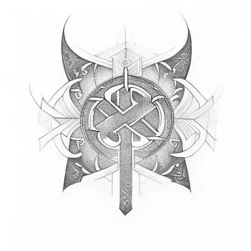 A Connected To Ankh Symbol Connected To A Z