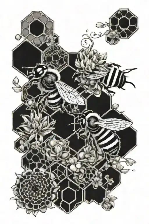 Bee Cells And Alveolus