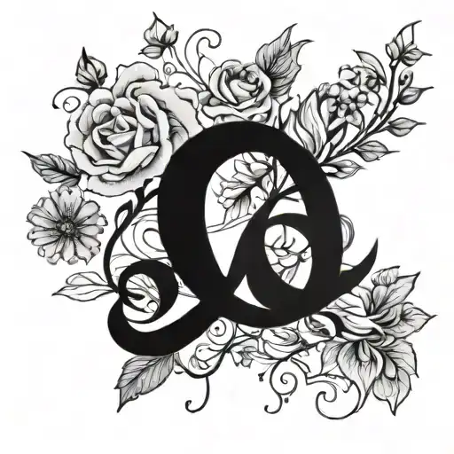 A Bold And Elegant Cursive Script Of The Word 'Julietta' Intertwined With Delicate Floral Elements