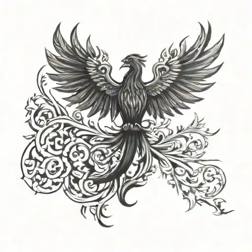 Phoenix With Christian Cross