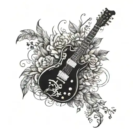 Electric Guitar With Nature