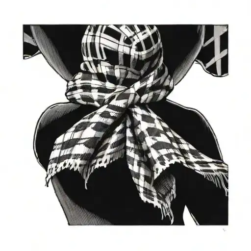 Football Fan From Behind Holding His Scarf In The Air