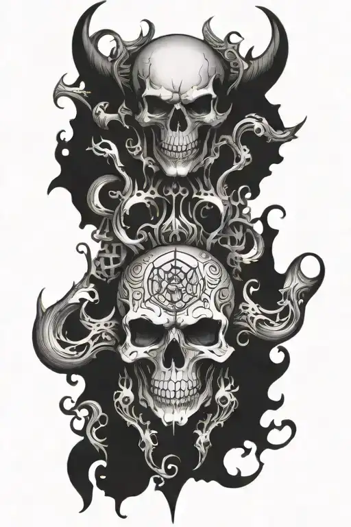 Skull And Demon