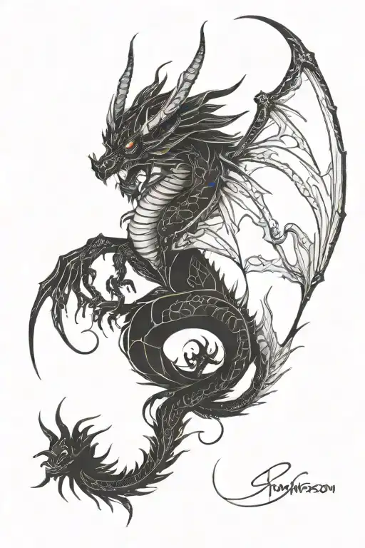 Demon M Dragon With Wings