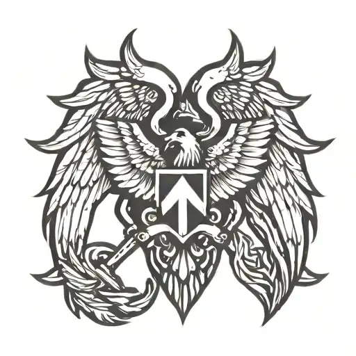 Army Medic Symbol With An Eagle Wings