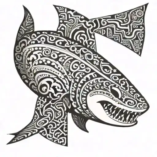 A Tribal Shark Design Inspired By African Patterns