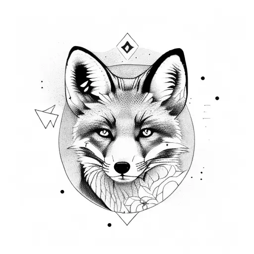 Dogs Chasing Fox Siloute