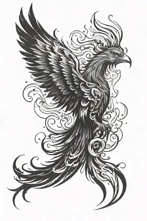 A Phoenix Rising From The Ashes Symbolizing Resilience And Overcoming Challenges