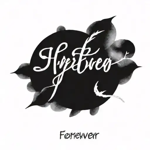 Word 'Hriju Forever' Written Inside Surrounded By Paper