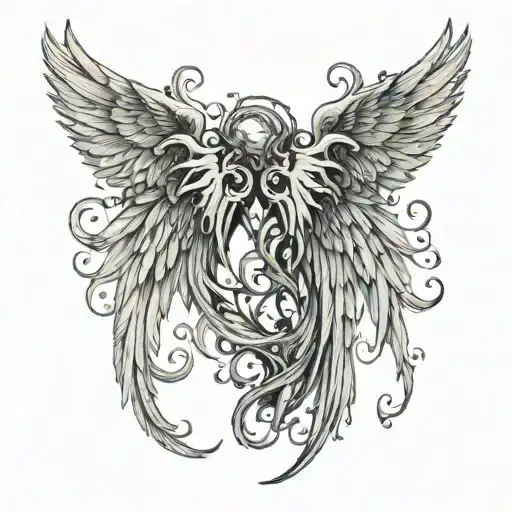 Angel Wing And Demon Wing