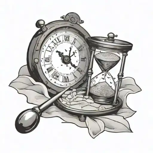 A Broke Sand Clock That Is Broke And Have A Plate In The Cut