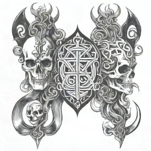 Celtic Skulls Representing Dark Periods