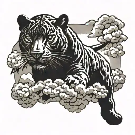 Black Panther With Clouds Around It And The Roman Numeral For May 28Th 2005