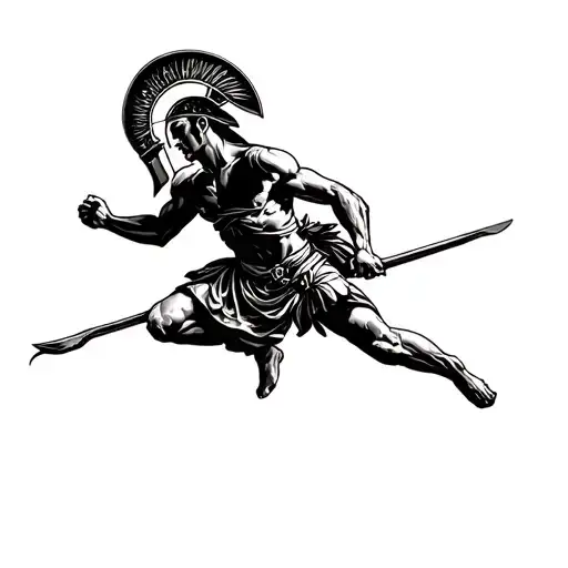 Sprinting Ancient Greek Spartan