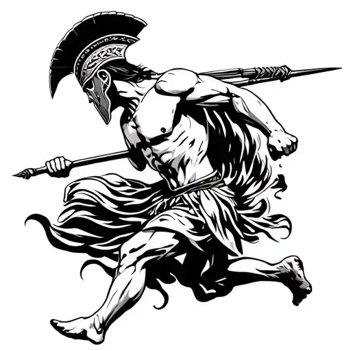 Sprinting Ancient Greek Spartan