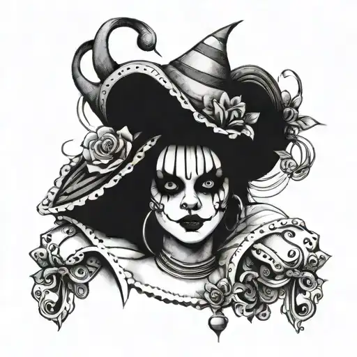 Gothic Clown Woman