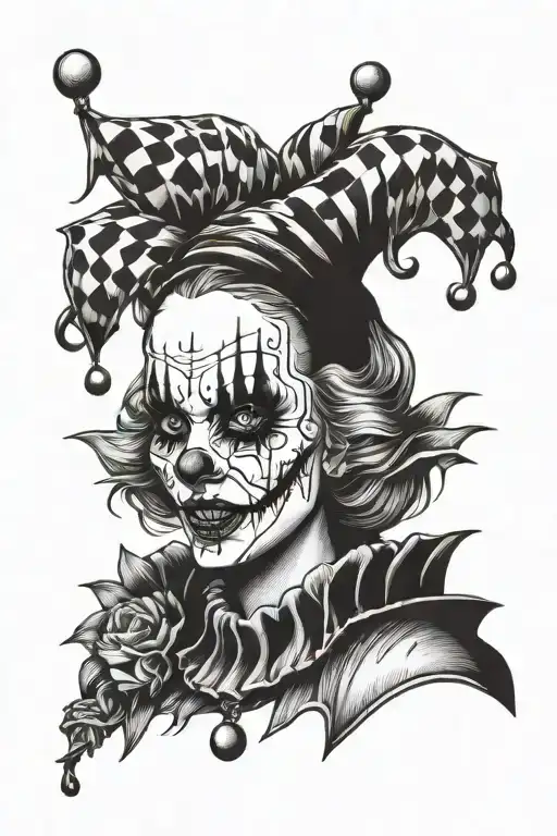 Gothic Clown Woman