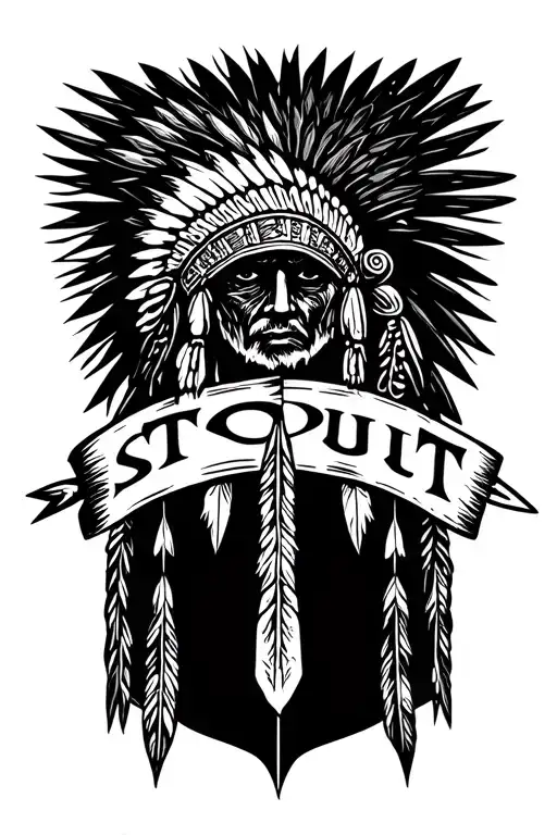 Old Indian Arrow Going Through The Middle Of My Last Name Stout