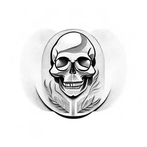 Greek Face And Skull