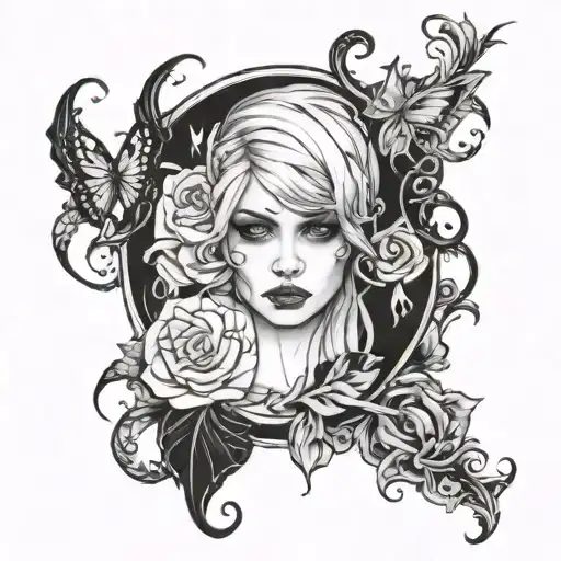 A Gothic Tattoo For A Girl Named Jesslin