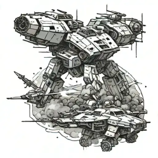 Combine Elements Of Warhammer 40K And Star Wars To Create A Unique Space Battle Scene