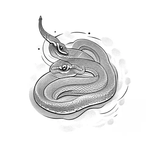 One Snake Stabbed In The Head