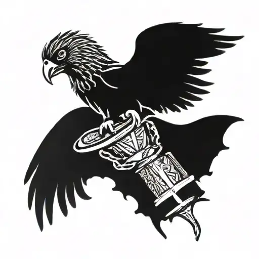 Hawk Carrying The Clubs World Cup Trophy