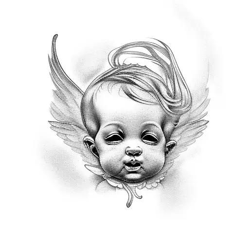 Cherub With Eyes Scratched Out