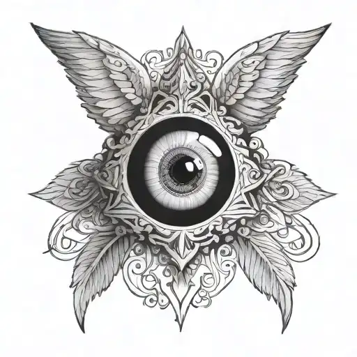 Evil Eye Wings Pyrimd