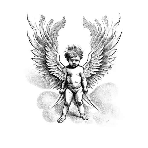 Demonic Cherub With Wings